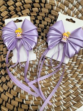 Lavender Princess Satin Hair Bows